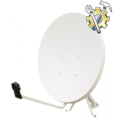 Установка системы спутникового телевидения (тарелка 60см)
